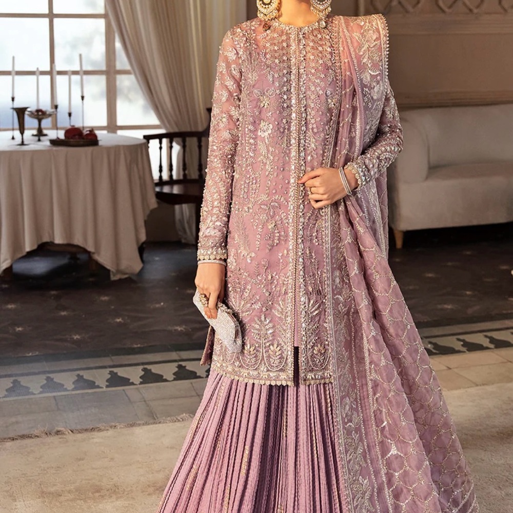 Desi Embroidered Lavender Dress